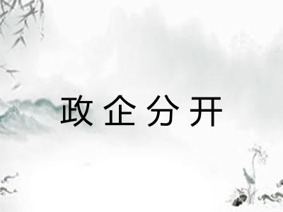 政企分开