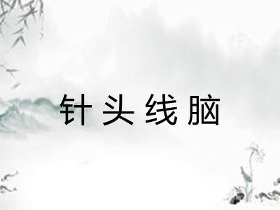 针头线脑 针头线脑