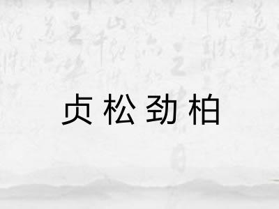 贞松劲柏