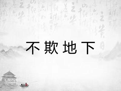 不欺地下
