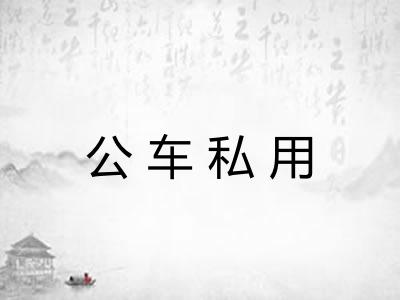 公车私用