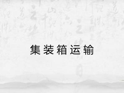 集装箱运输
