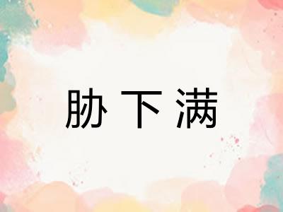 胁下满 胁下满