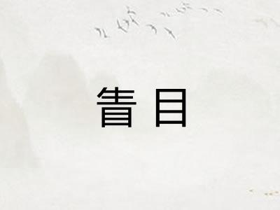 眚目 眚目