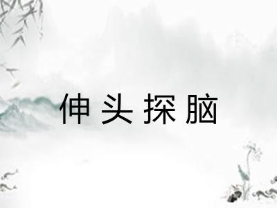 伸头探脑 伸头探脑