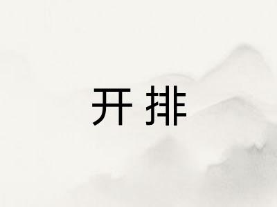 开排