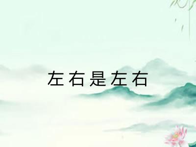 左右是左右 左右是左右