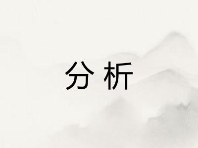 分析