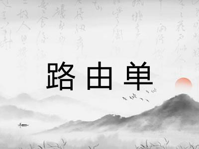 路由单