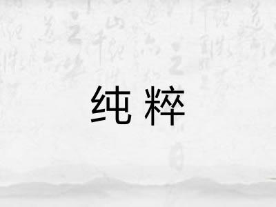 纯粹