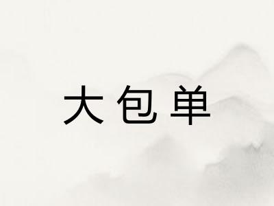 大包单 大包单