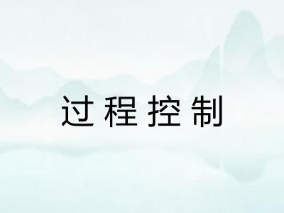 过程控制