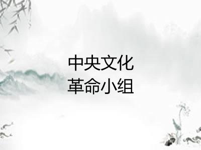 中央文化革命小组
