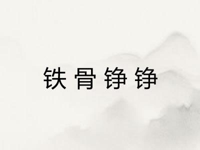 铁骨铮铮 铁骨铮铮