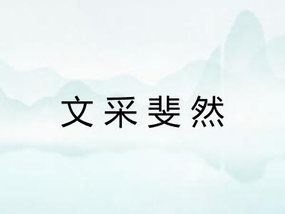 文采斐然 文采斐然