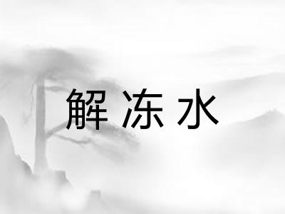 解冻水
