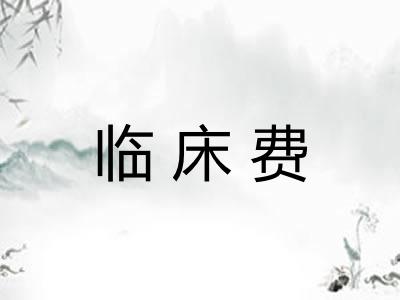 临床费