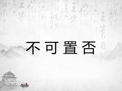 不可置否