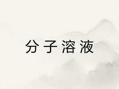 分子溶液 分子溶液