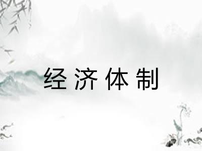经济体制 经济体制
