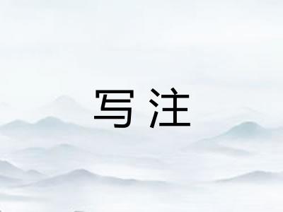 写注