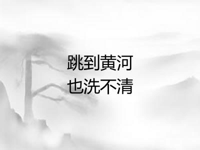 跳到黄河也洗不清