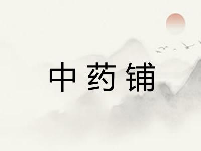 中药铺 中药铺