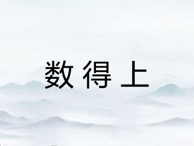 数得上