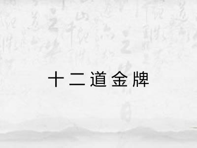 十二道金牌