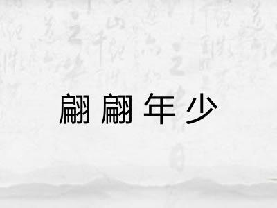 翩翩年少