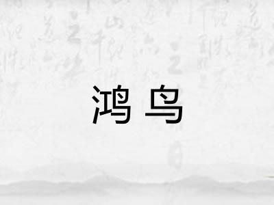 鸿鸟
