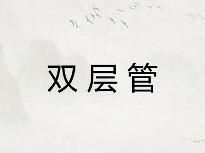 双层管