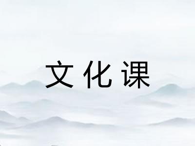 文化课