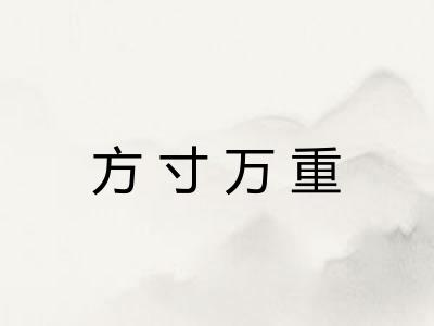 方寸万重