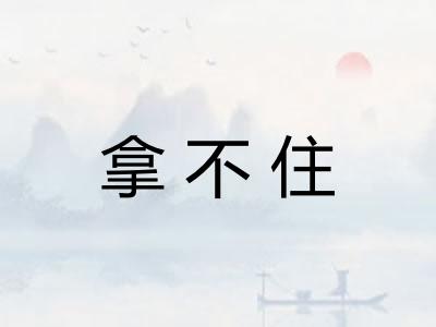 拿不住