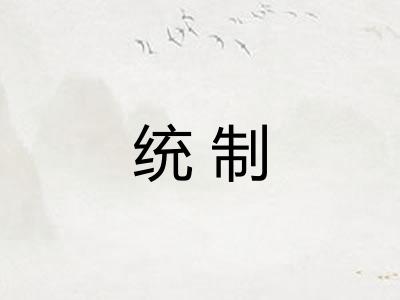 统制 统制