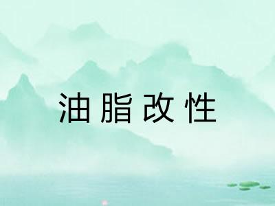 油脂改性