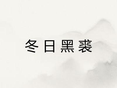 冬日黑裘