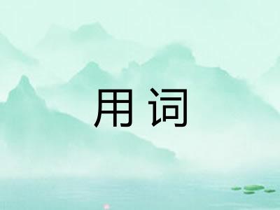 用词 用词