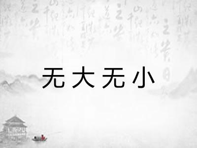 无大无小