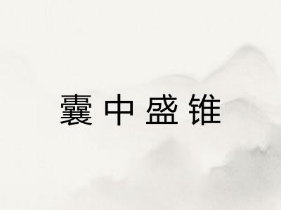 囊中盛锥 囊中盛锥