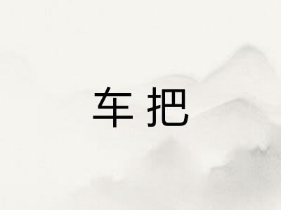 车把 车把