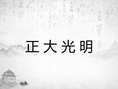 正大光明