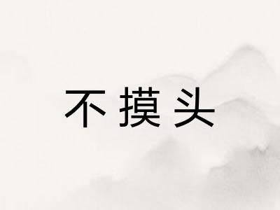 不摸头 不摸头