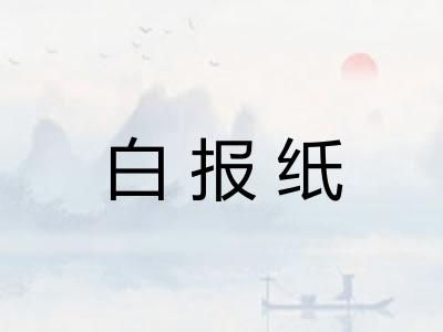 白报纸
