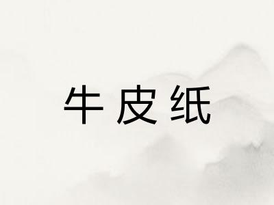 牛皮纸 牛皮纸