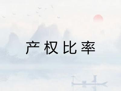 产权比率