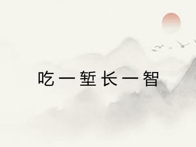 吃一堑长一智