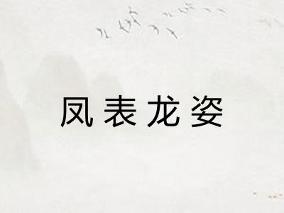 凤表龙姿