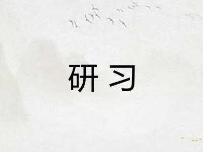 研习